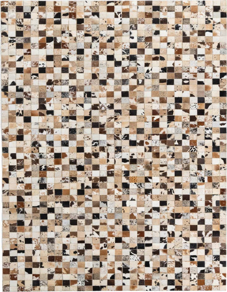 Detail image of 5' x 7' 10 Cowhide Leather Rug