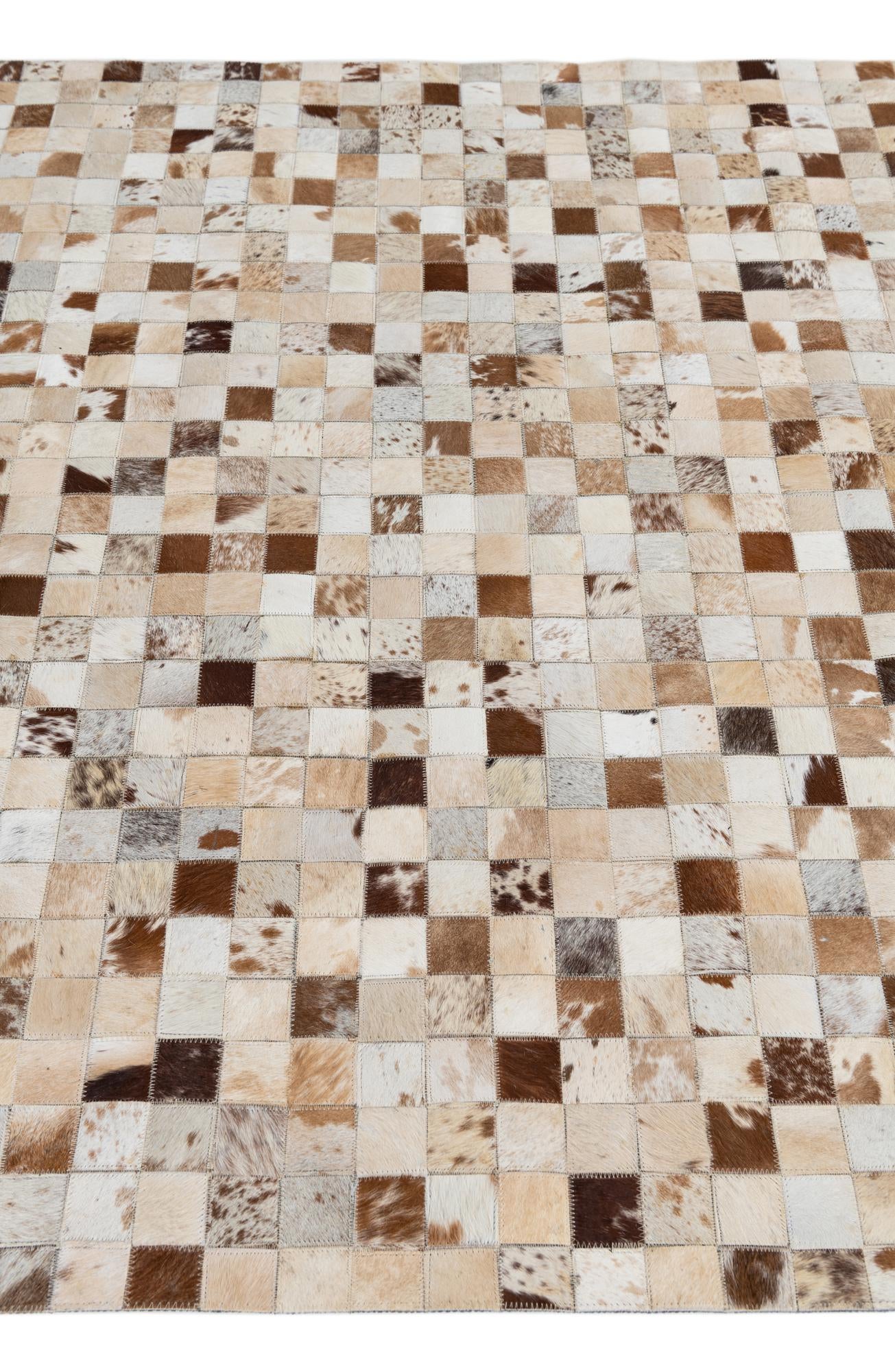5' x 8' Cowhide Leather Rug