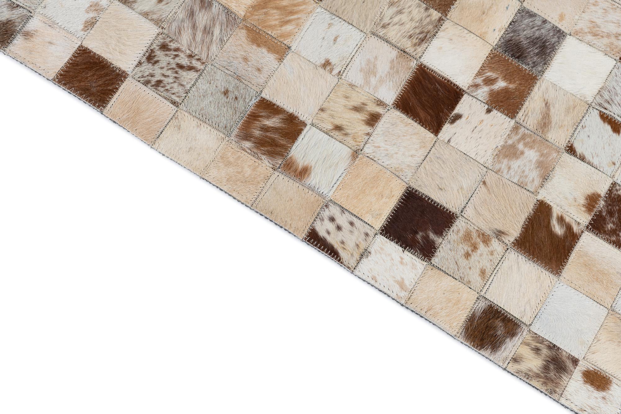 5' x 8' Cowhide Leather Rug