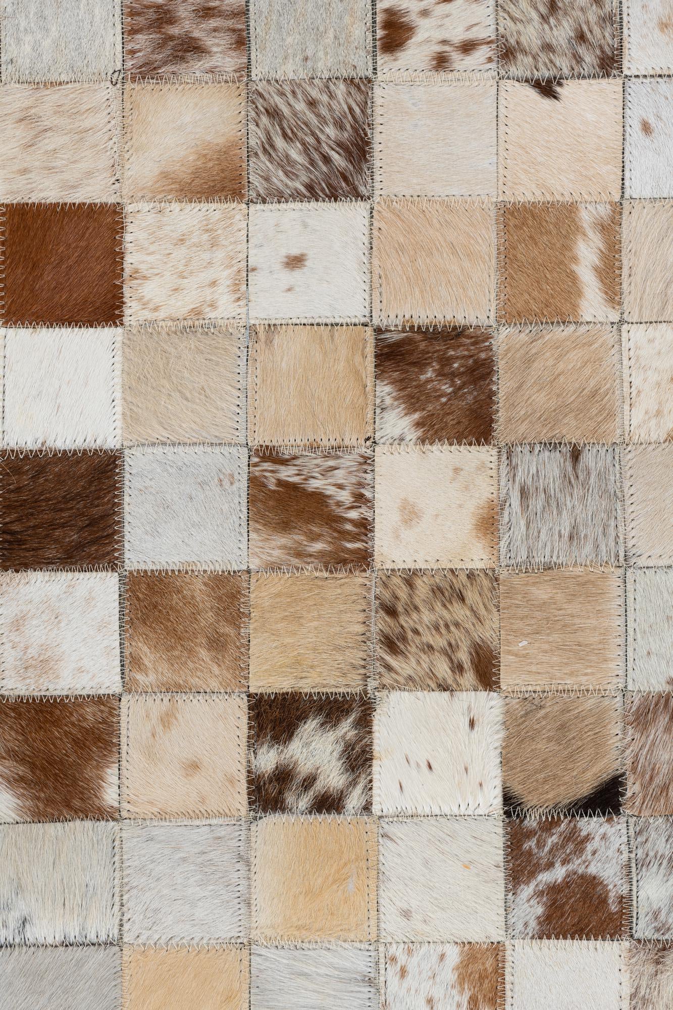 5' x 8' Cowhide Leather Rug