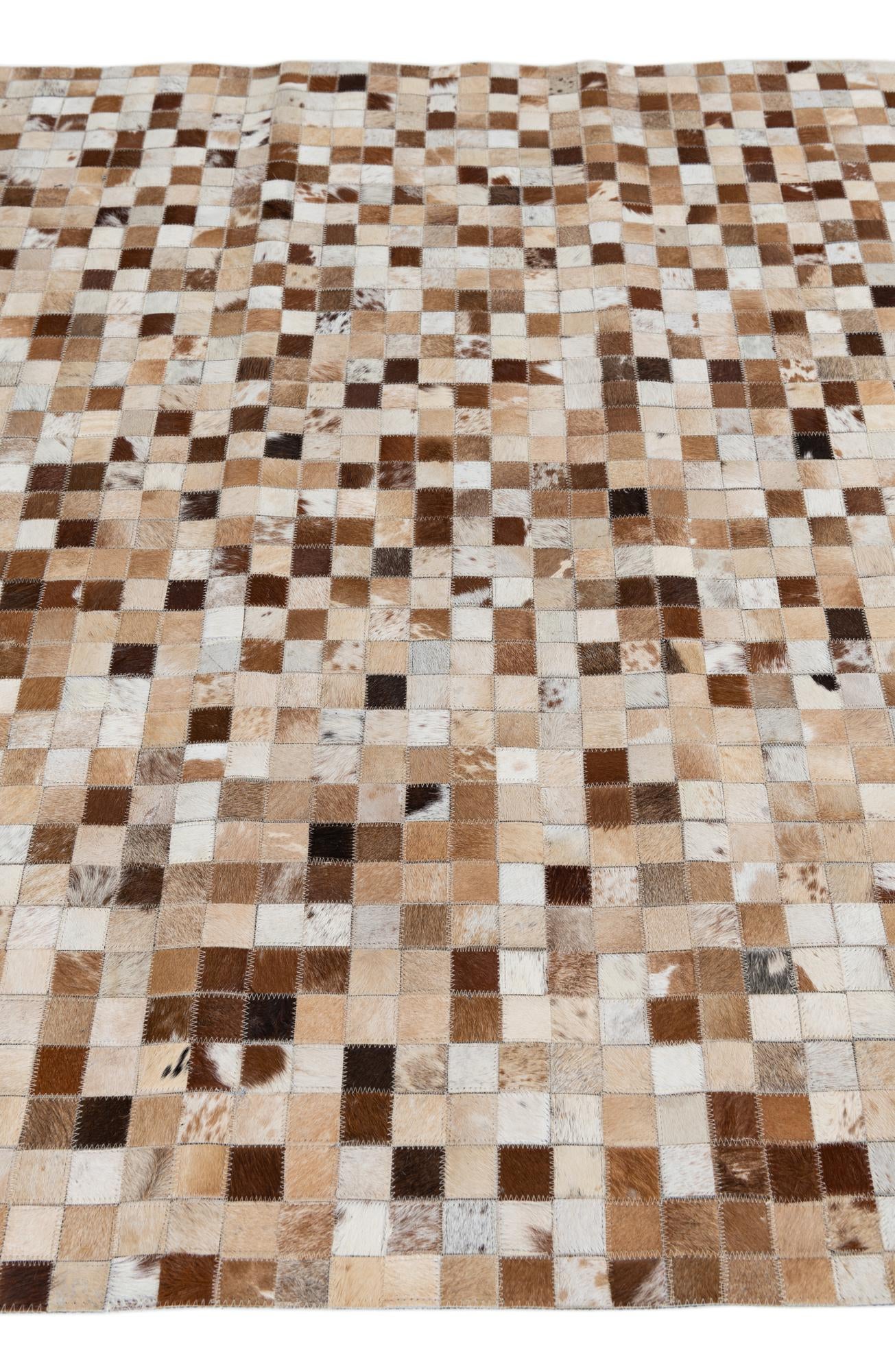 5' x 8' Cowhide Leather Rug