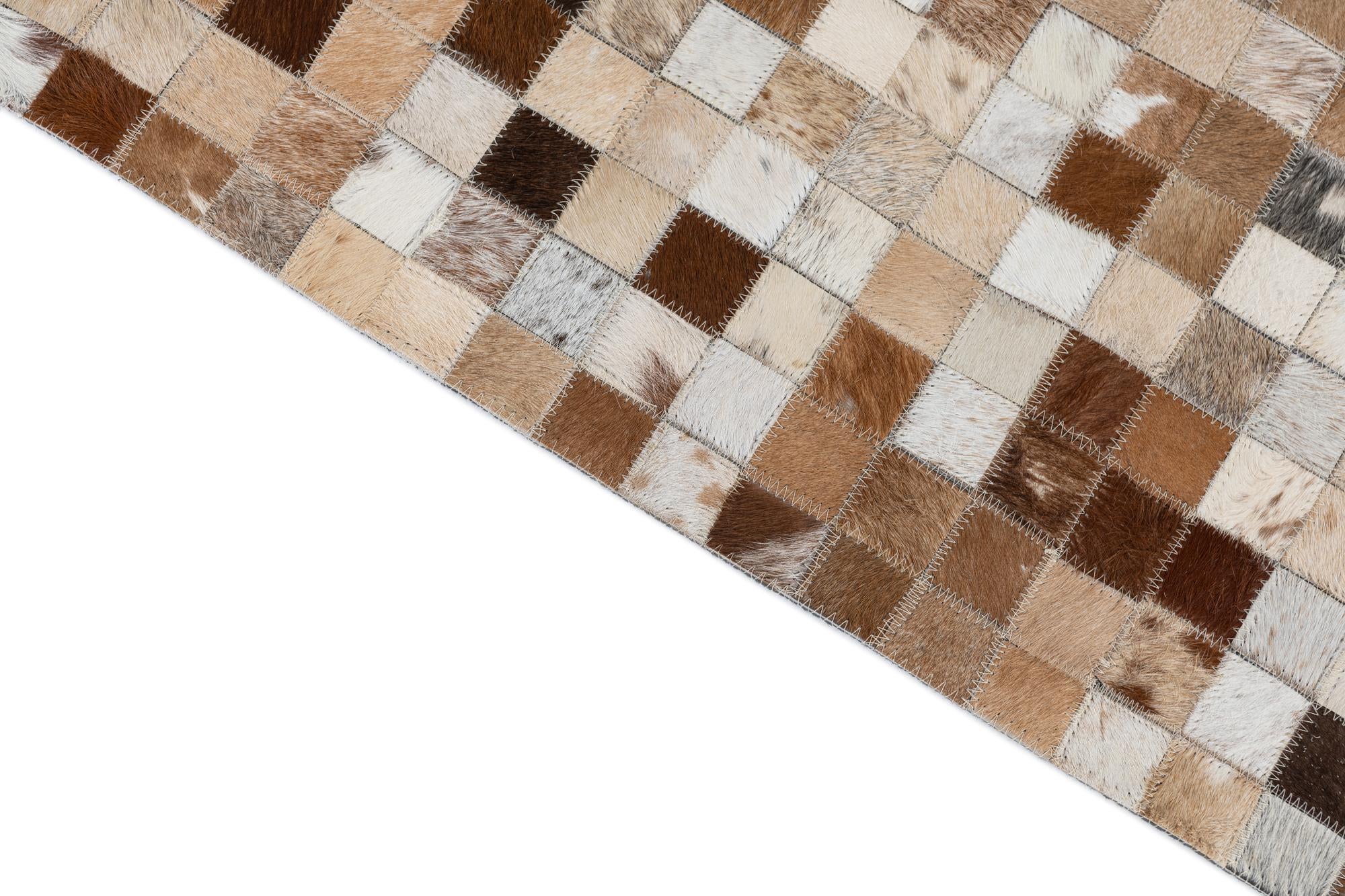 5' x 8' Cowhide Leather Rug