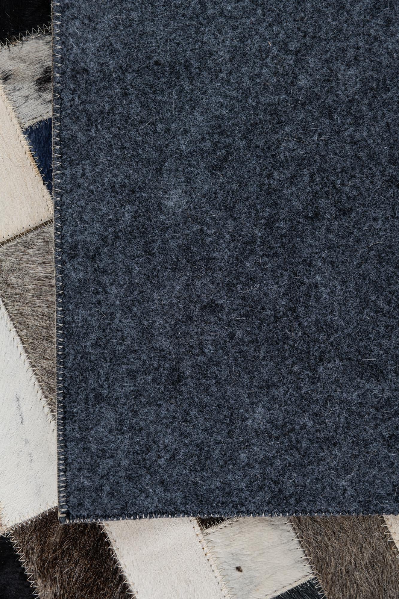 5' x 7' 10 Cowhide Leather Rug