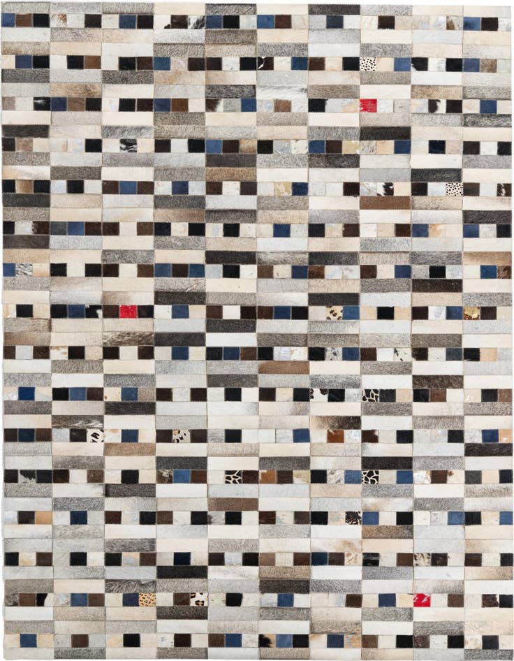 Detail image of 5' x 7' 10 Cowhide Leather Rug