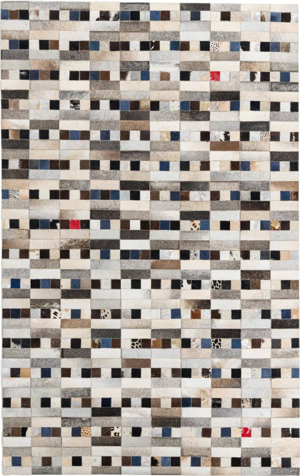 Detail image of 5' x 7' 10 Cowhide Leather Rug