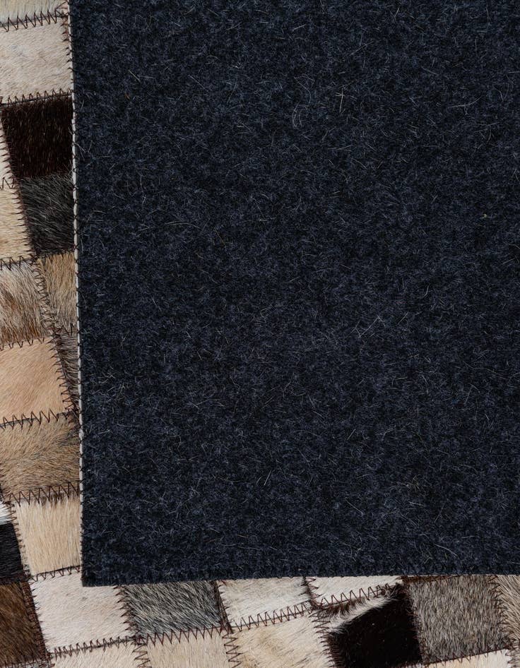 Detail image of 5' x 7' 10 Cowhide Leather Rug