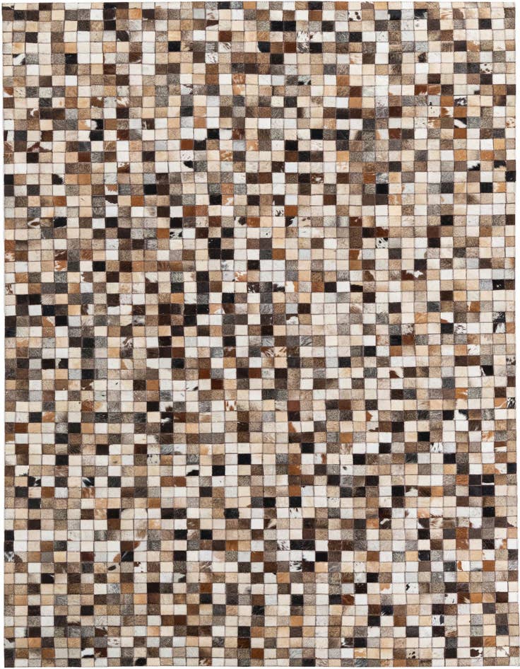 Detail image of 5' x 7' 10 Cowhide Leather Rug