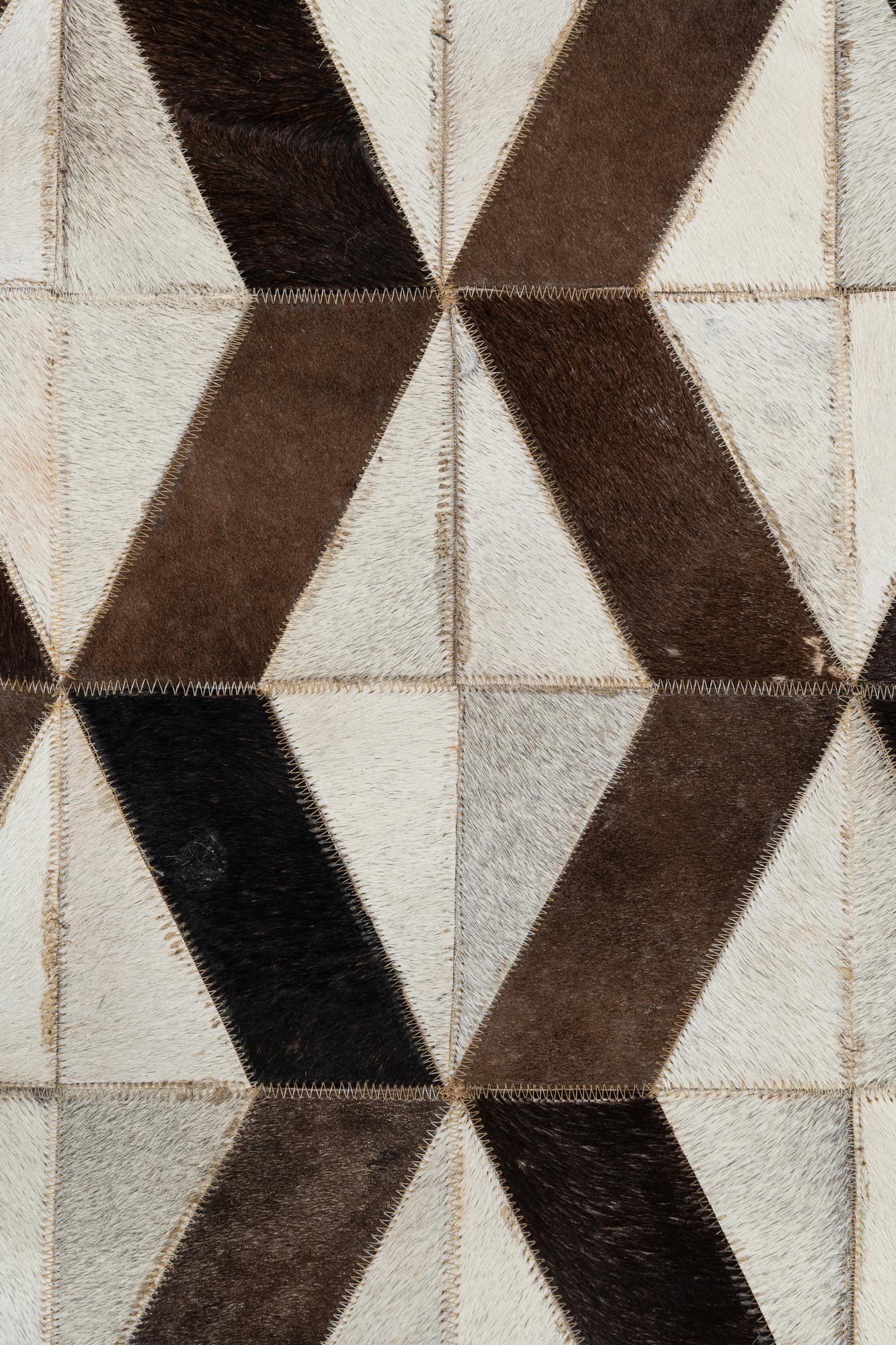 5' x 8' Cowhide Leather Rug