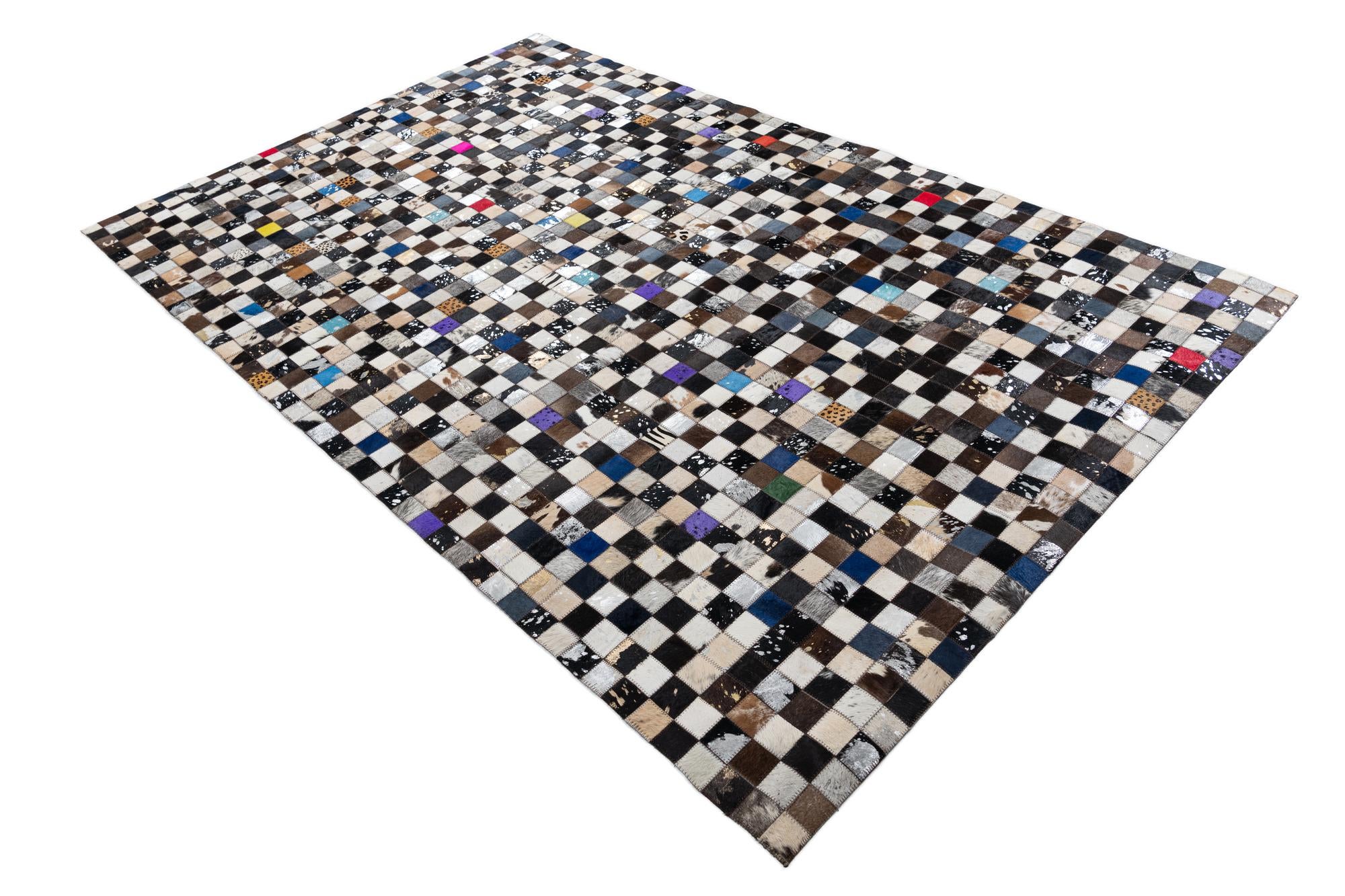 5' x 8' Cowhide Leather Rug