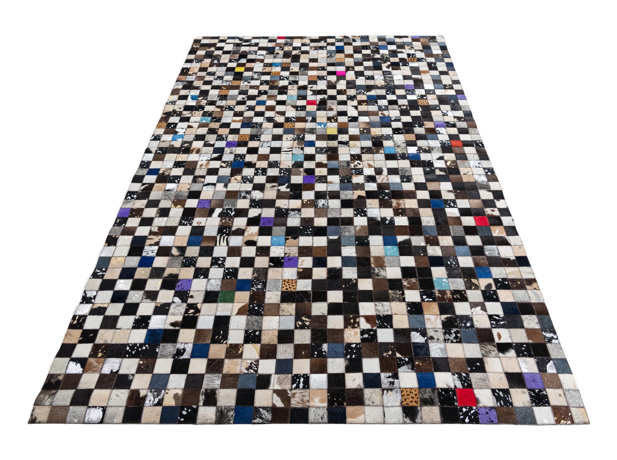 5' x 8' Cowhide Leather Rug
