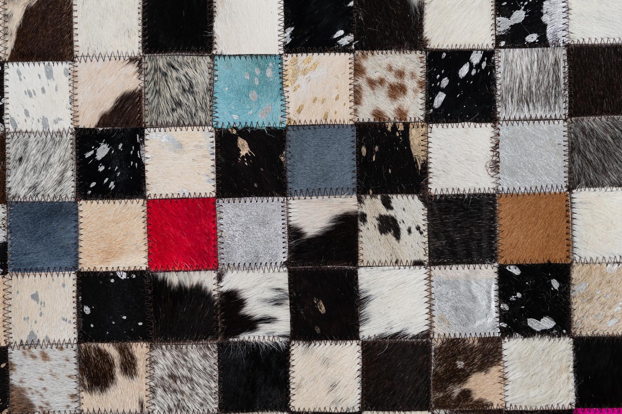 5' x 8' Cowhide Leather Rug