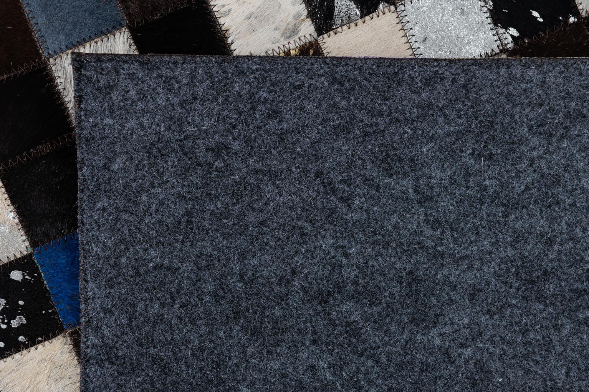 5' x 8' Cowhide Leather Rug