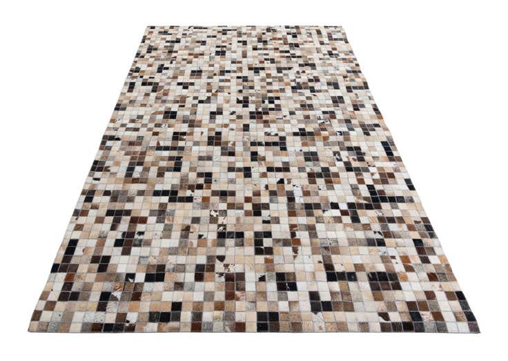 Detail image of 5' 2 x 7' 10 Cowhide Leather Rug