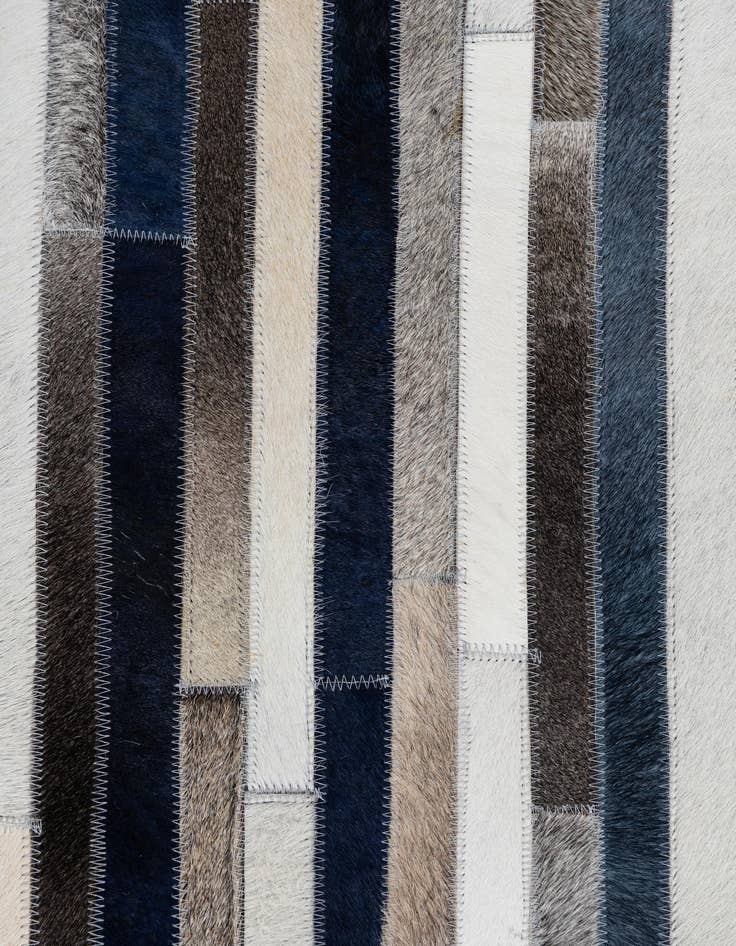 Detail image of 5' 2 x 8' Cowhide Leather Rug