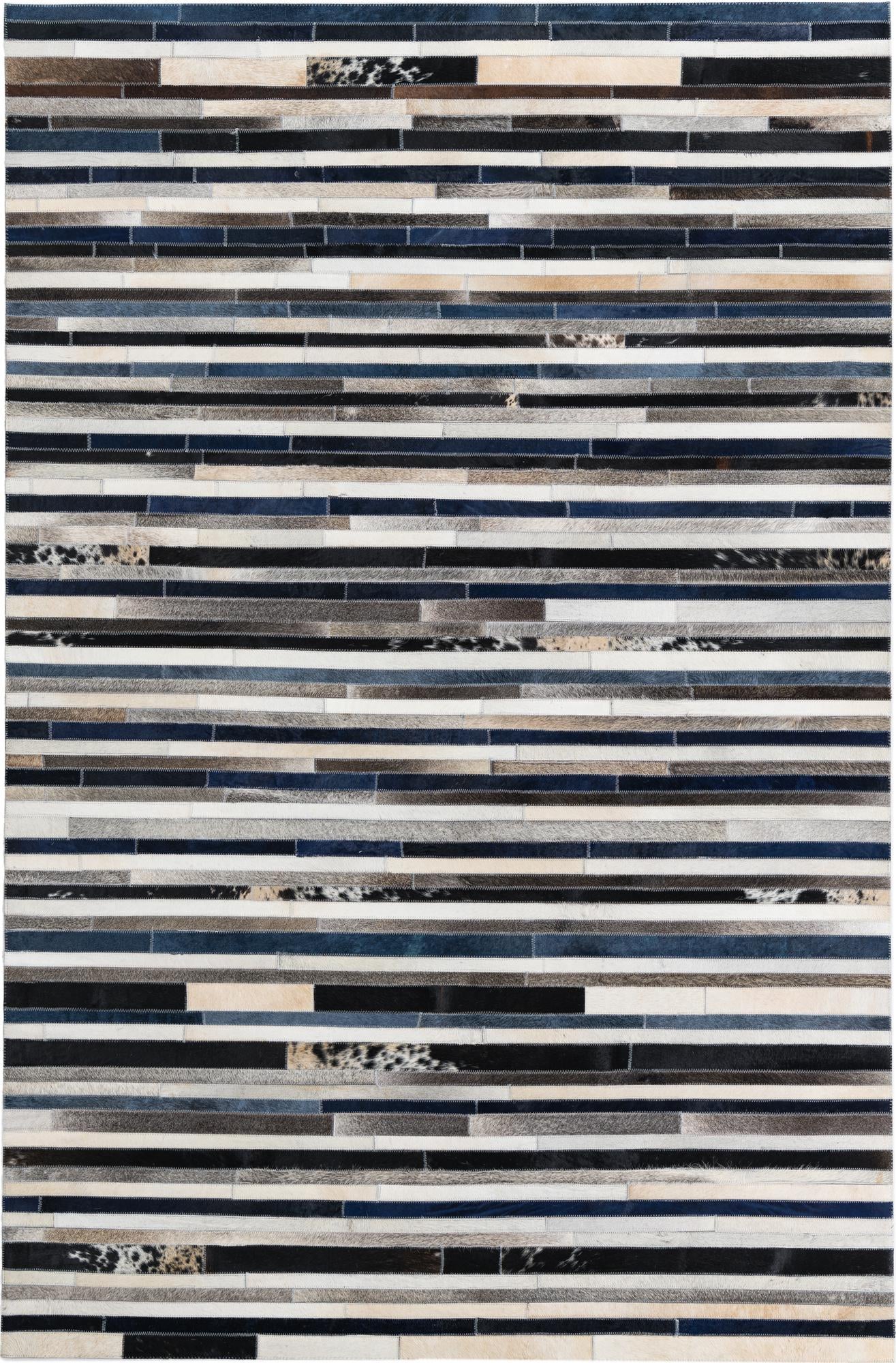 5' 2 x 8' Cowhide Leather Rug