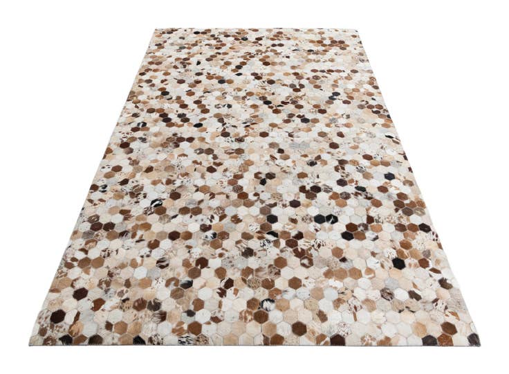 Detail image of 5' 1 x 7' 10 Cowhide Leather Rug