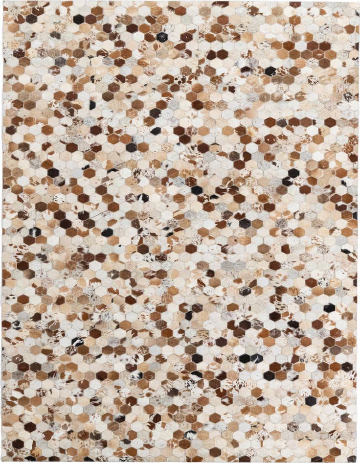 Detail image of 5' 1 x 7' 10 Cowhide Leather Rug