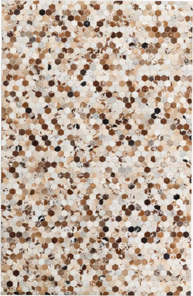 Detail image of 5' 1 x 7' 10 Cowhide Leather Rug