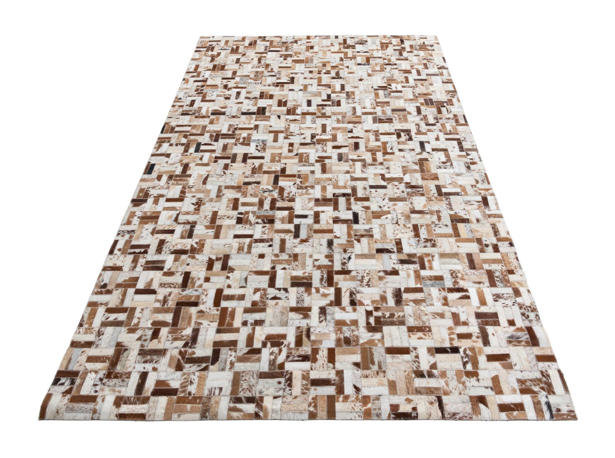 4' 10 x 7' 9 Cowhide Leather Rug
