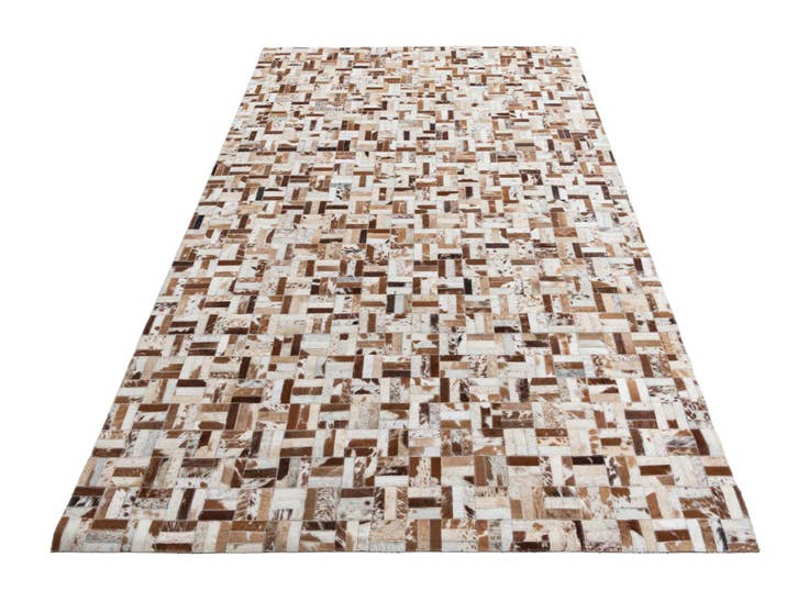 Detail image of 4' 10 x 7' 9 Cowhide Leather Rug