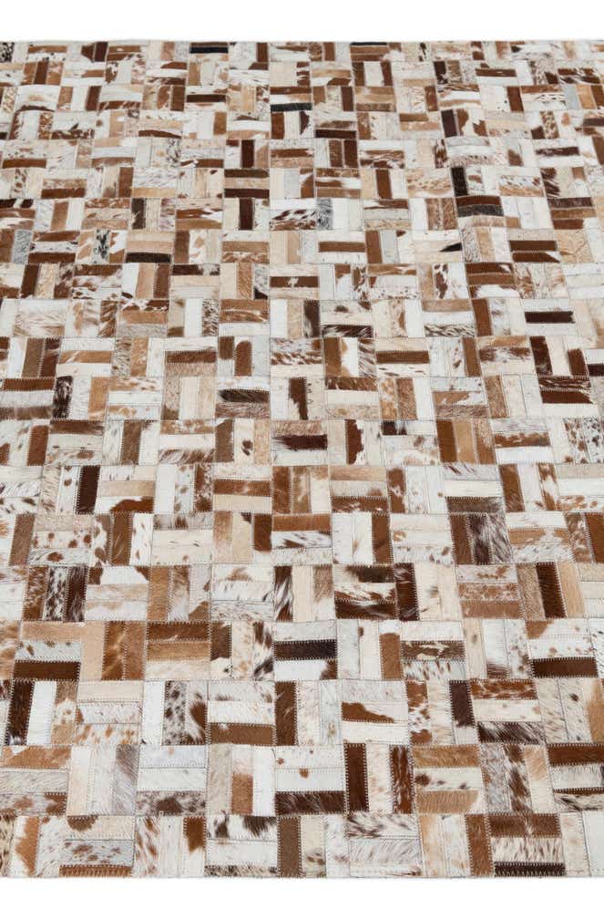 4' 10 x 7' 9 Cowhide Leather Rug