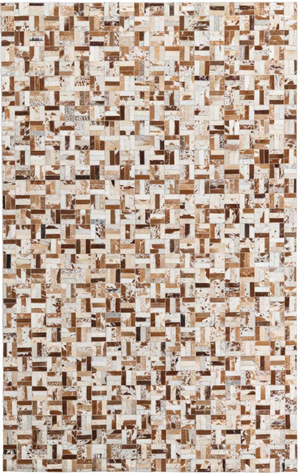 Detail image of 4' 10 x 7' 9 Cowhide Leather Rug