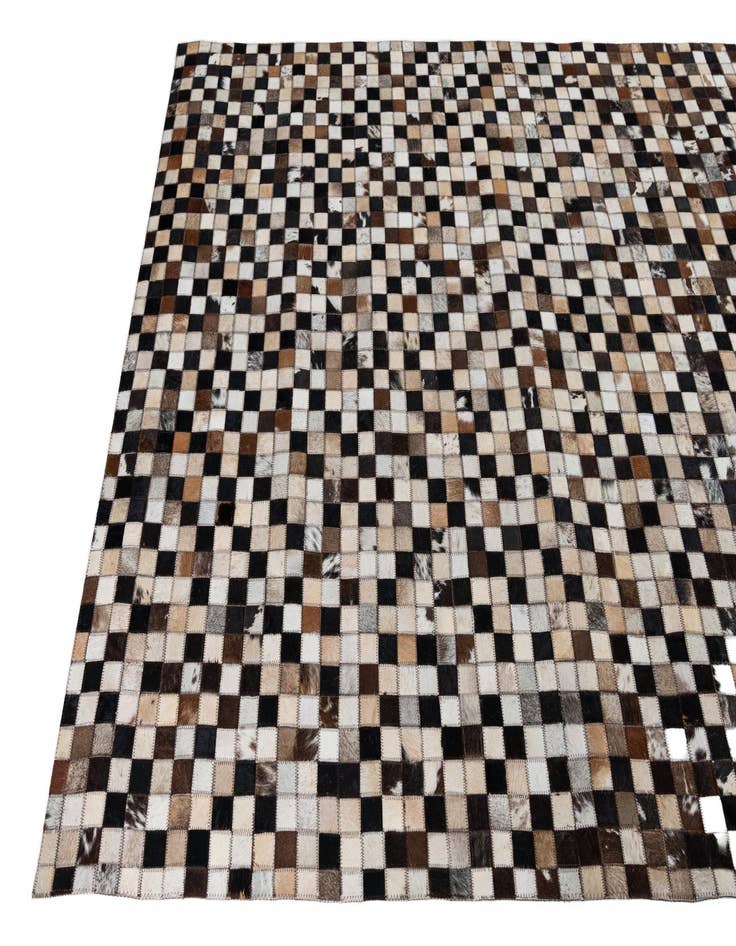 Detail image of 5' 2 x 7' 5 Cowhide Leather Rug