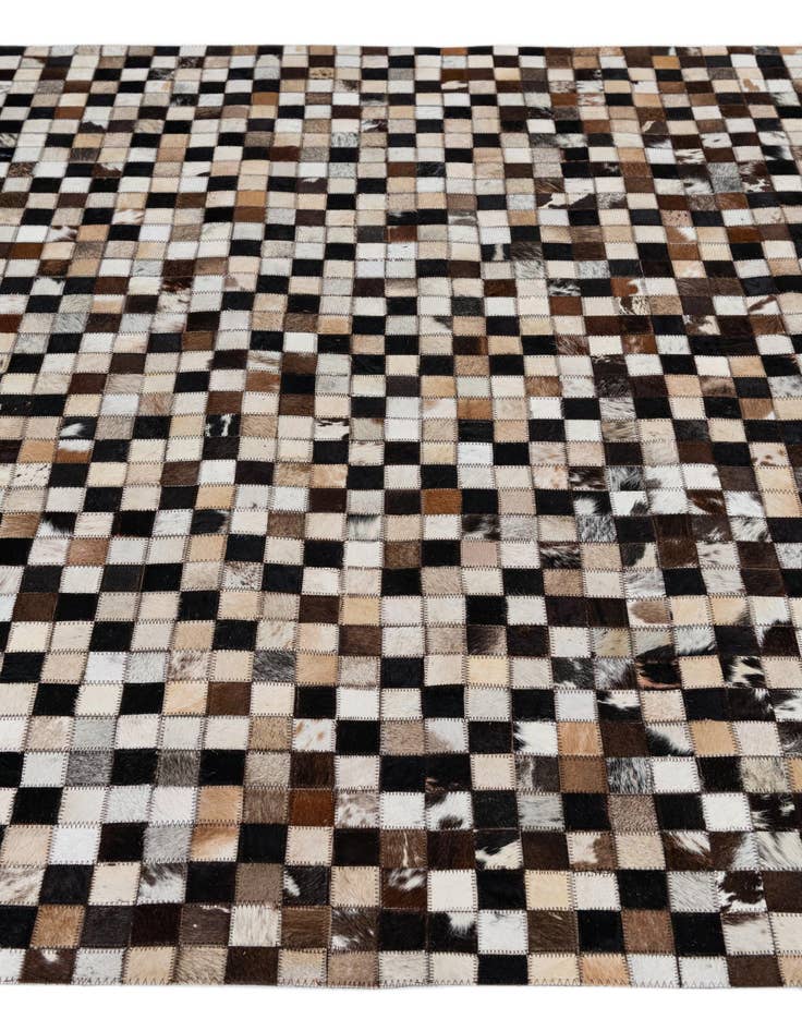 Detail image of 5' 2 x 7' 5 Cowhide Leather Rug