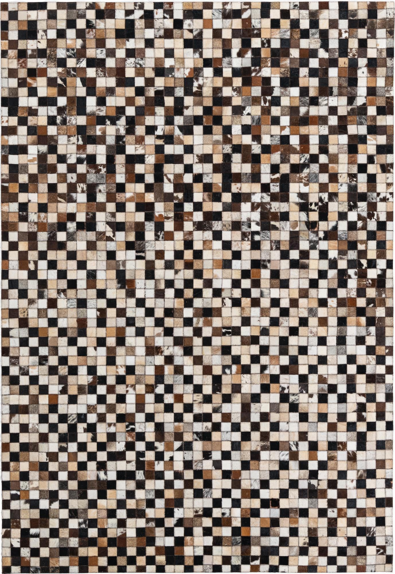 5' 2 x 7' 5 Cowhide Leather Rug