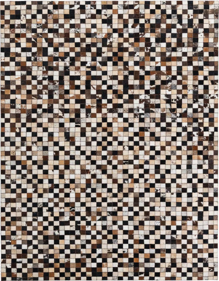 Detail image of 5' 2 x 7' 5 Cowhide Leather Rug