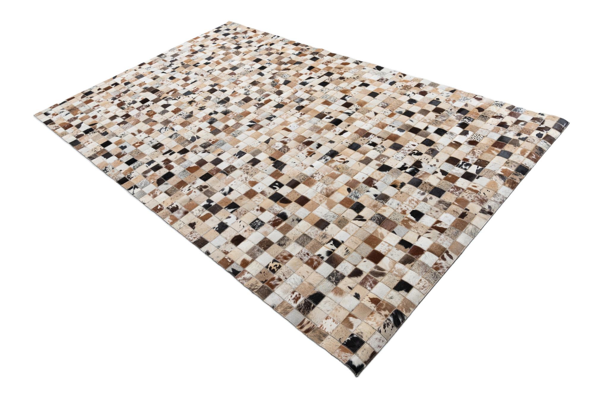 5' x 7' 10 Cowhide Leather Rug