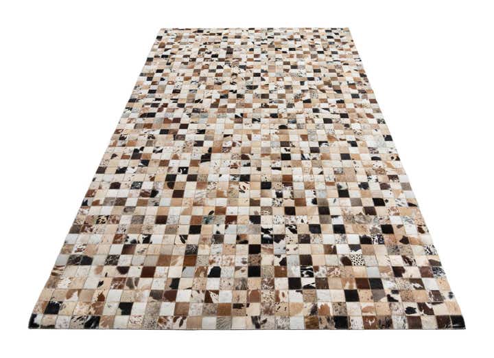 5' x 7' 10 Cowhide Leather Rug