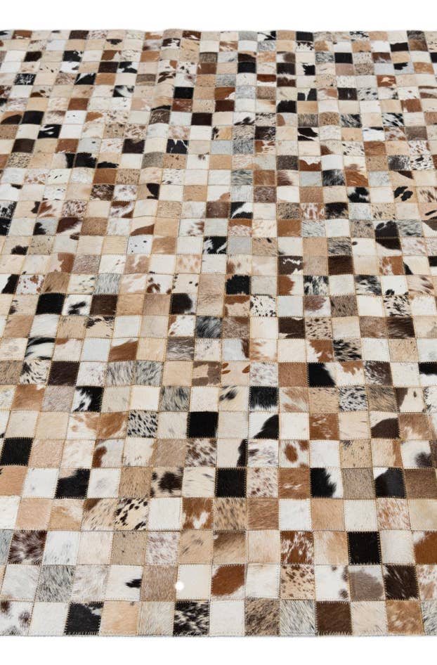 Detail image of 5' x 7' 10 Cowhide Leather Rug