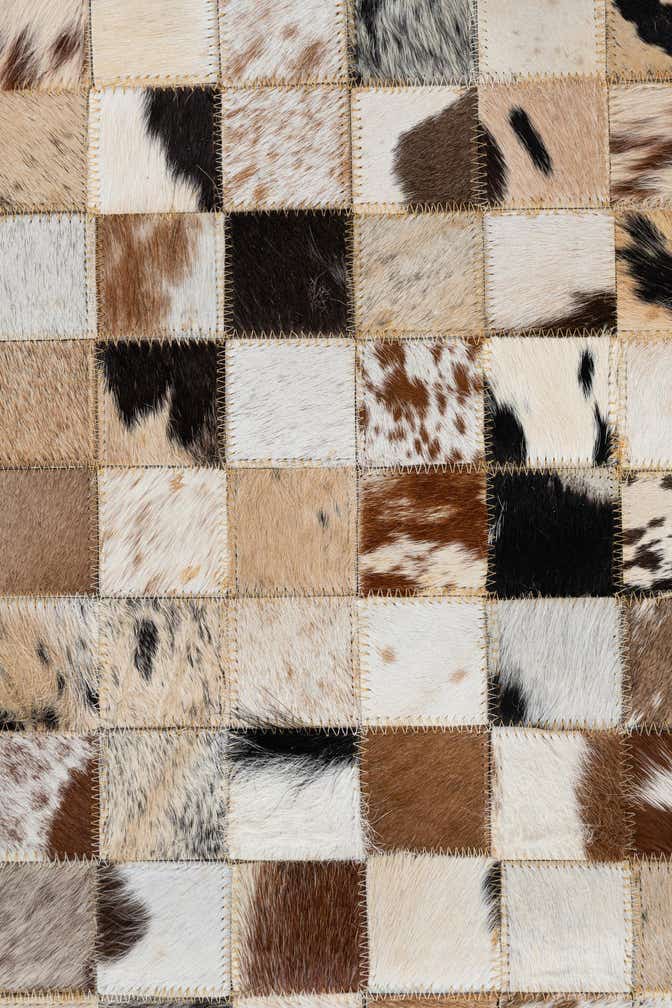 5' x 7' 10 Cowhide Leather Rug