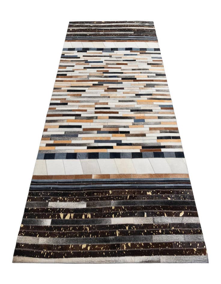 Detail image of 5' 1 x 8' Cowhide Leather Rug