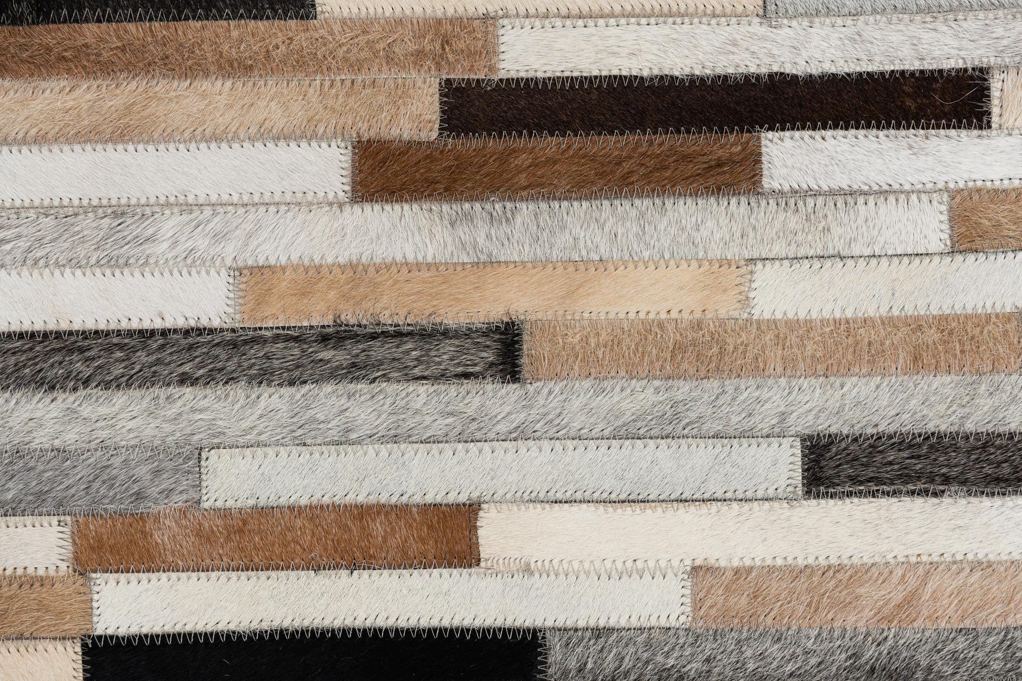 5' 1 x 8' Cowhide Leather Rug