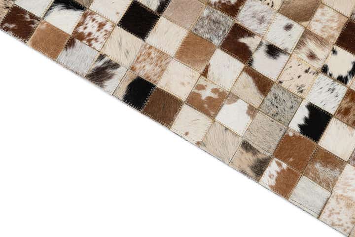 5' x 8' Cowhide Leather Rug