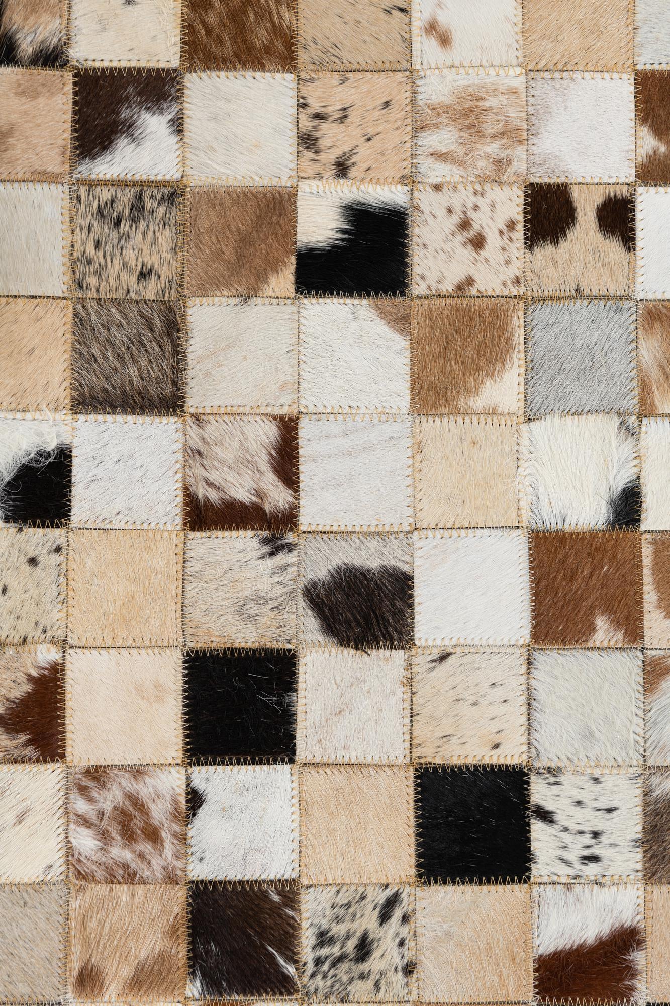5' x 8' Cowhide Leather Rug