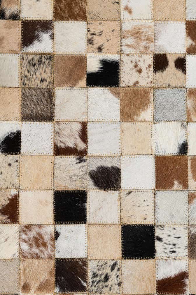 5' x 8' Cowhide Leather Rug