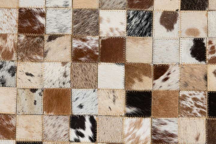 5' x 8' Cowhide Leather Rug