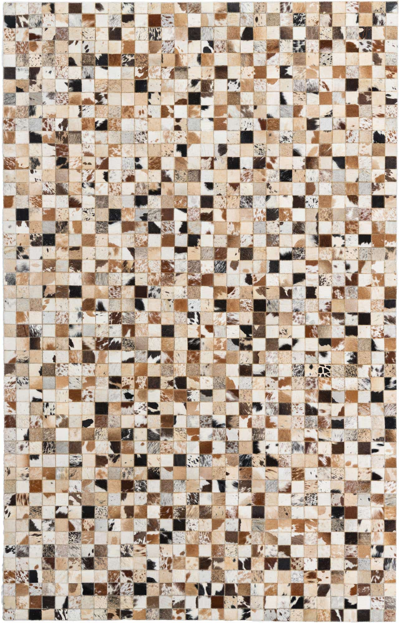 5' x 8' Cowhide Leather Rug