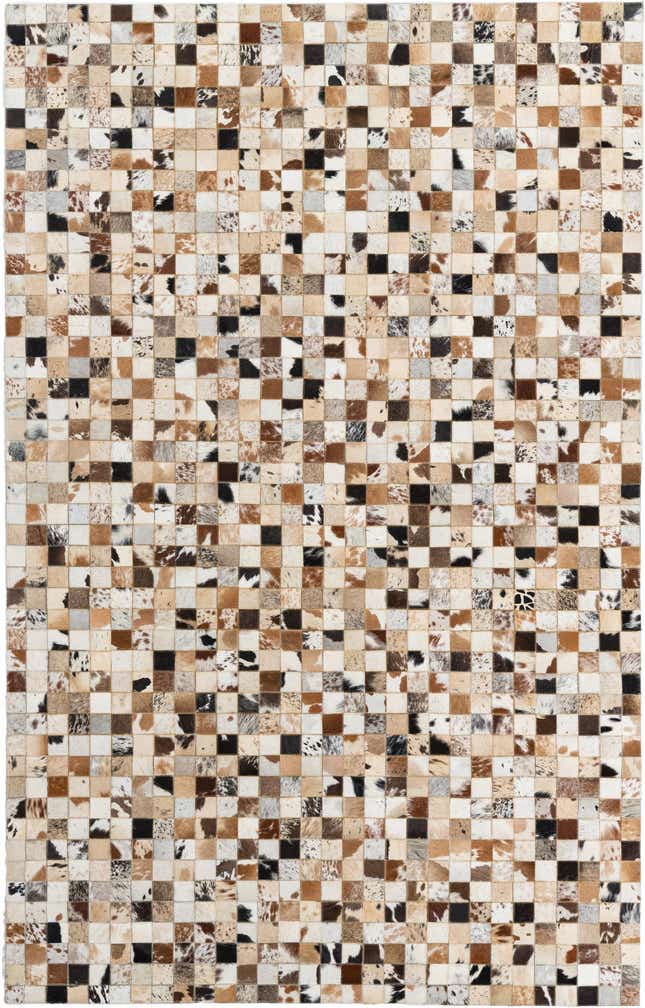 5' x 8' Cowhide Leather Rug