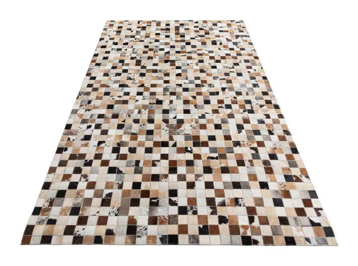 5' 2 x 8' 2 Cowhide Leather Rug