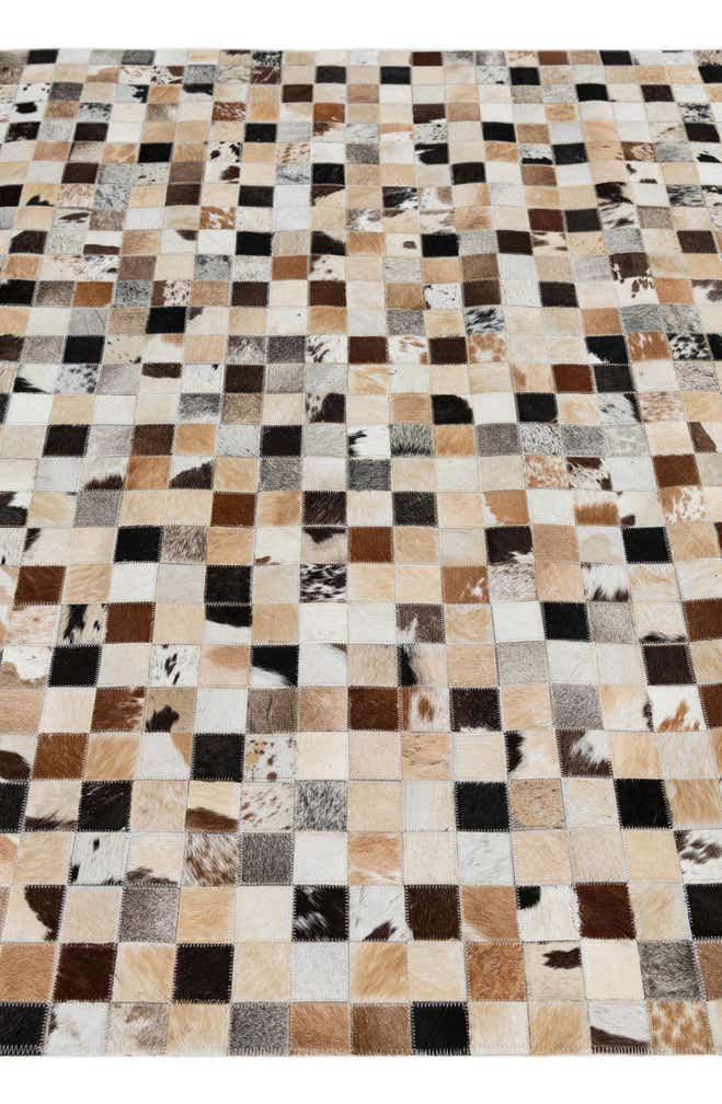 5' 2 x 8' 2 Cowhide Leather Rug