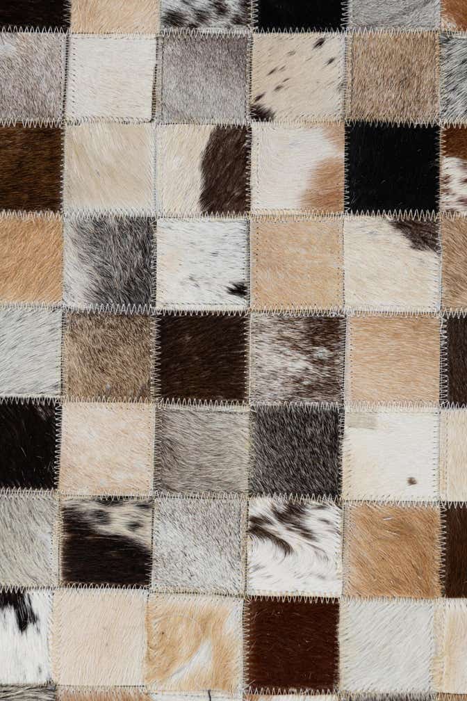 5' 2 x 8' 2 Cowhide Leather Rug