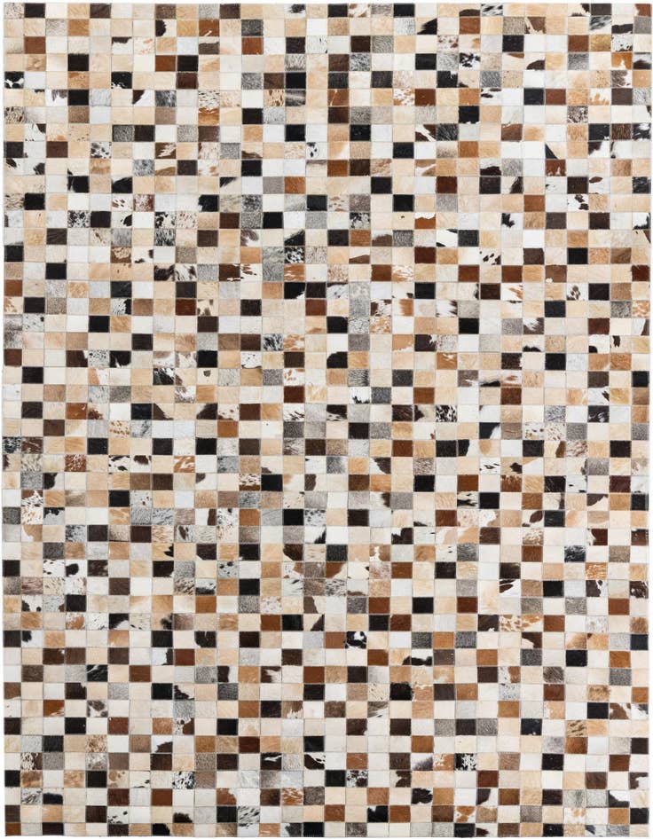 Detail image of 5' 2 x 8' 2 Cowhide Leather Rug