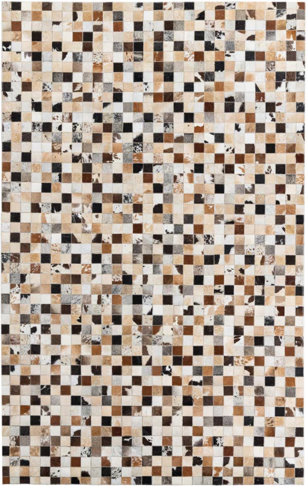 Detail image of 5' 2 x 8' 2 Cowhide Leather Rug