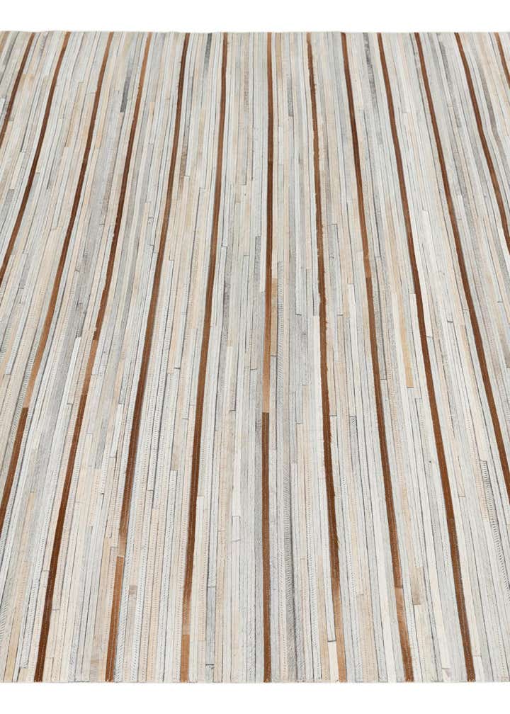 5' x 8' 2 Cowhide Leather Rug