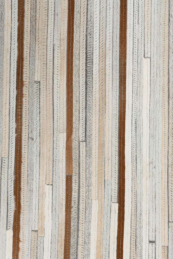 5' x 8' 2 Cowhide Leather Rug