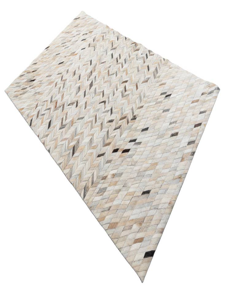 Detail image of 4' 9 x 7' 5 Cowhide Leather Rug